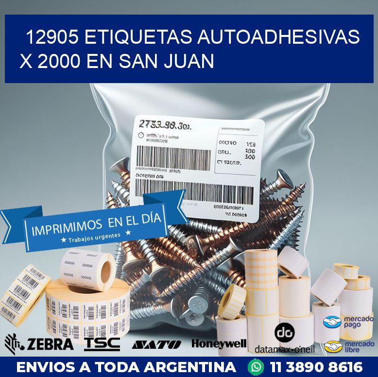 12905 ETIQUETAS AUTOADHESIVAS X 2000 EN SAN JUAN