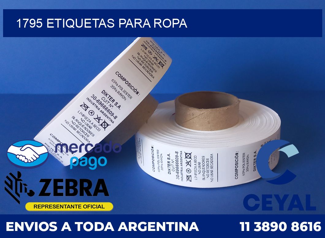 1795 ETIQUETAS PARA ROPA