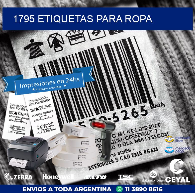 1795 ETIQUETAS PARA ROPA