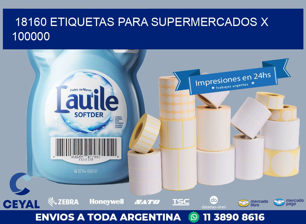 18160 ETIQUETAS PARA SUPERMERCADOS X 100000