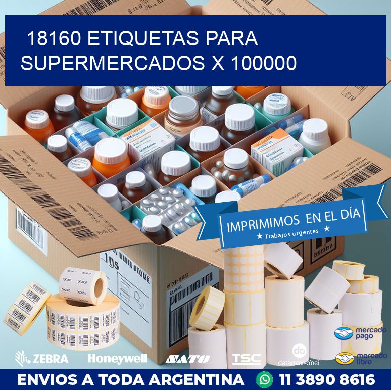 18160 ETIQUETAS PARA SUPERMERCADOS X 100000