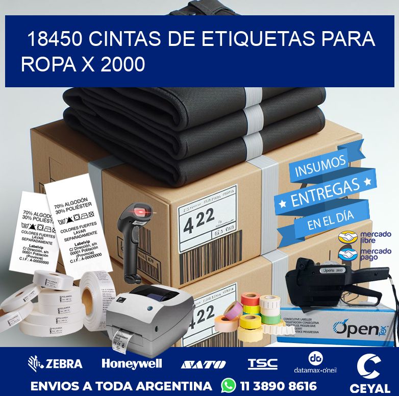 18450 CINTAS DE ETIQUETAS PARA ROPA X 2000