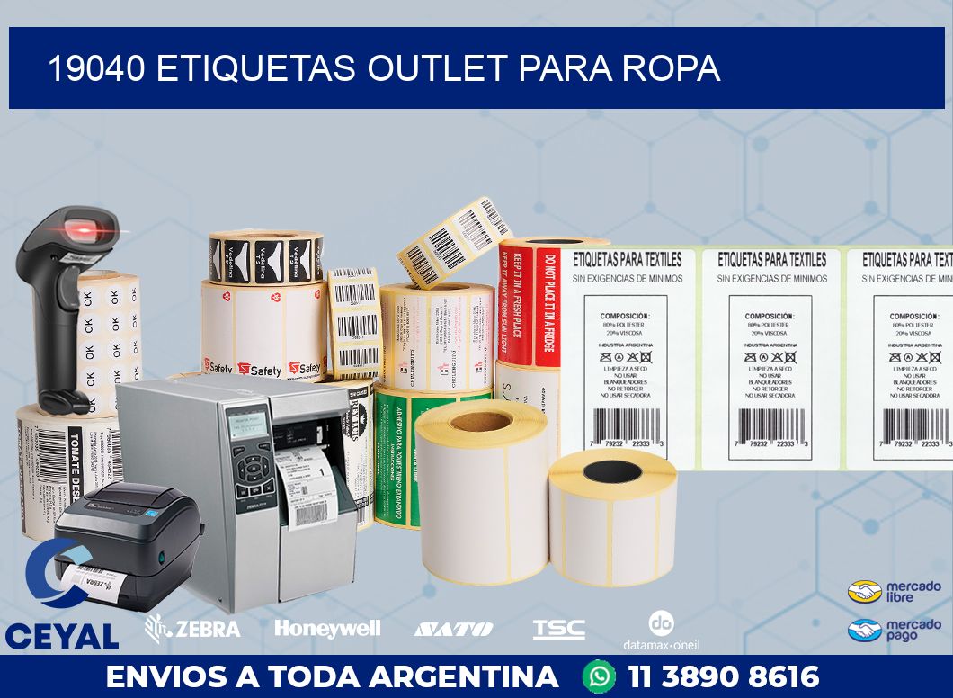 19040 ETIQUETAS OUTLET PARA ROPA