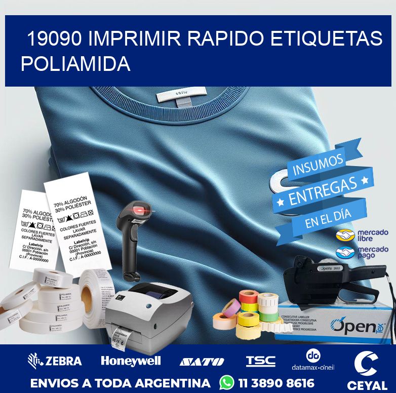 19090 IMPRIMIR RAPIDO ETIQUETAS POLIAMIDA