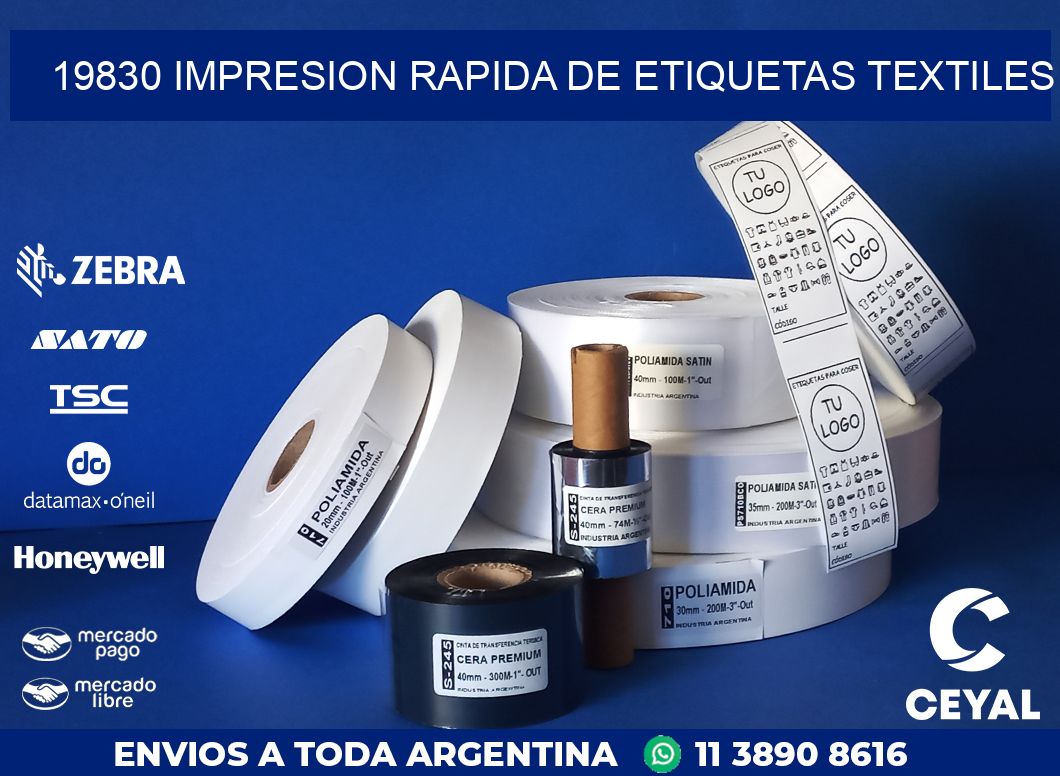 19830 IMPRESION RAPIDA DE ETIQUETAS TEXTILES