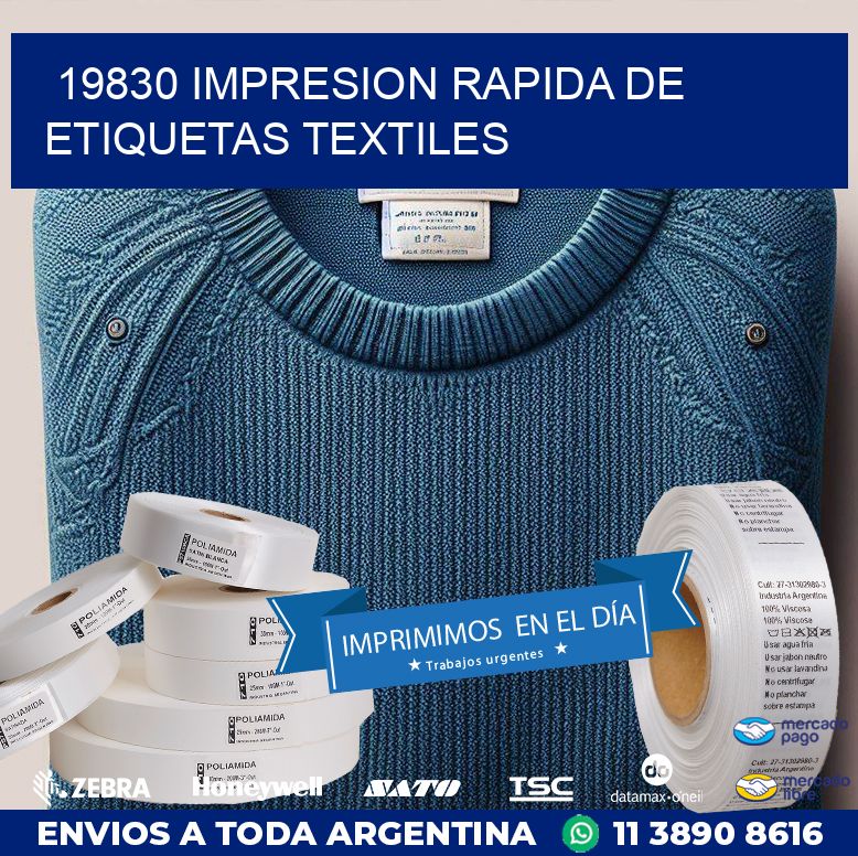 19830 IMPRESION RAPIDA DE ETIQUETAS TEXTILES
