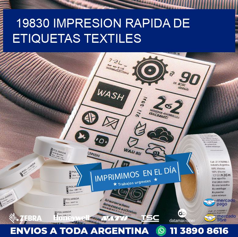 19830 IMPRESION RAPIDA DE ETIQUETAS TEXTILES