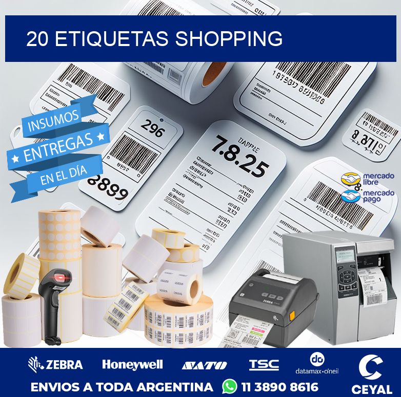 20 ETIQUETAS SHOPPING