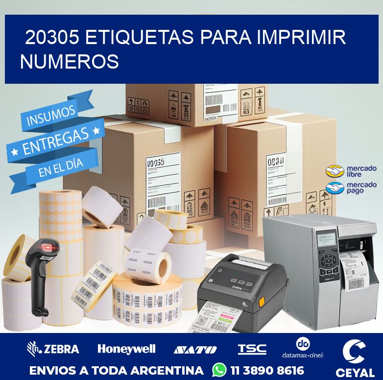 20305 ETIQUETAS PARA IMPRIMIR NUMEROS