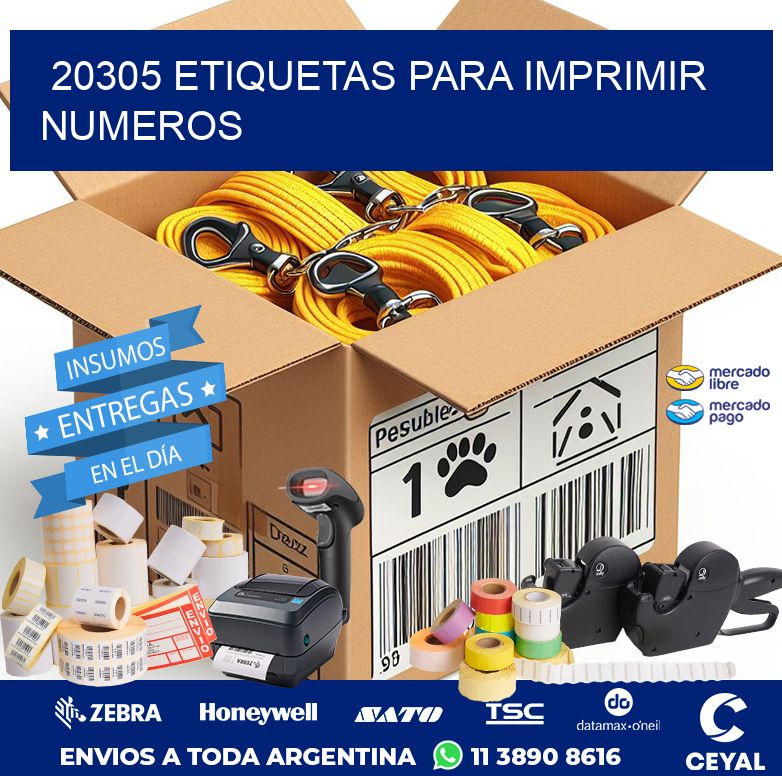 20305 ETIQUETAS PARA IMPRIMIR NUMEROS