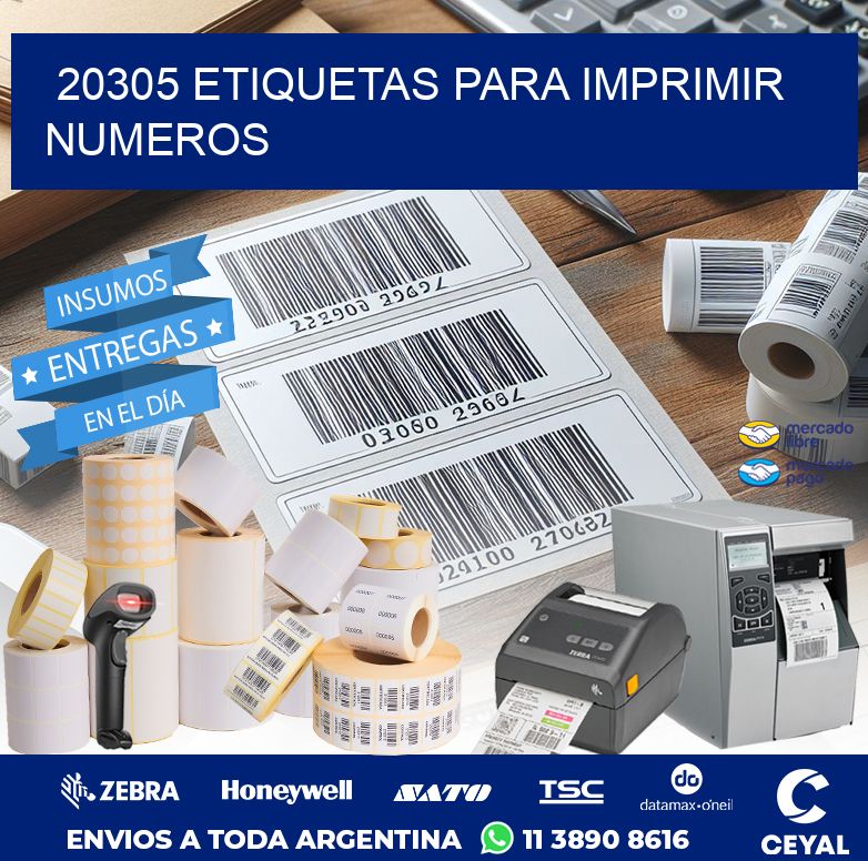 20305 ETIQUETAS PARA IMPRIMIR NUMEROS