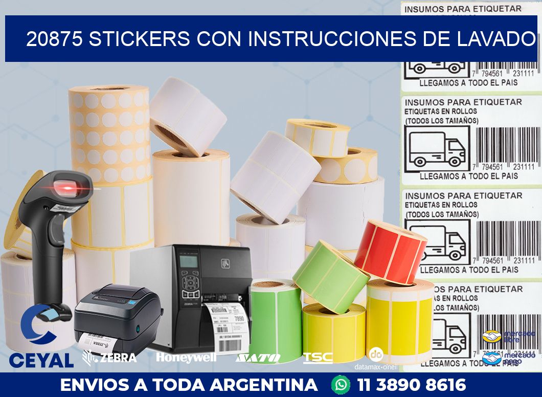 20875 STICKERS CON INSTRUCCIONES DE LAVADO