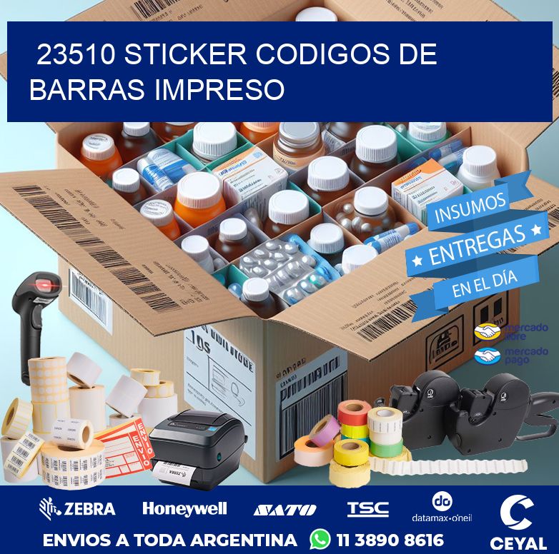 23510 STICKER CODIGOS DE BARRAS IMPRESO