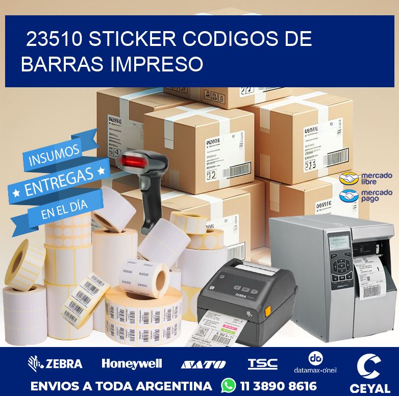 23510 STICKER CODIGOS DE BARRAS IMPRESO