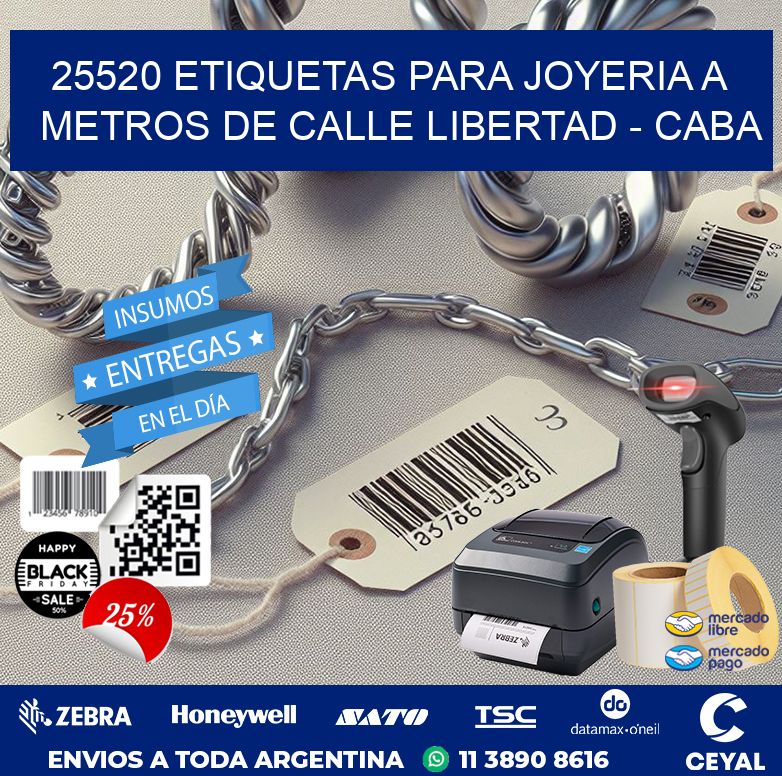 25520 ETIQUETAS PARA JOYERIA A METROS DE CALLE LIBERTAD - CABA