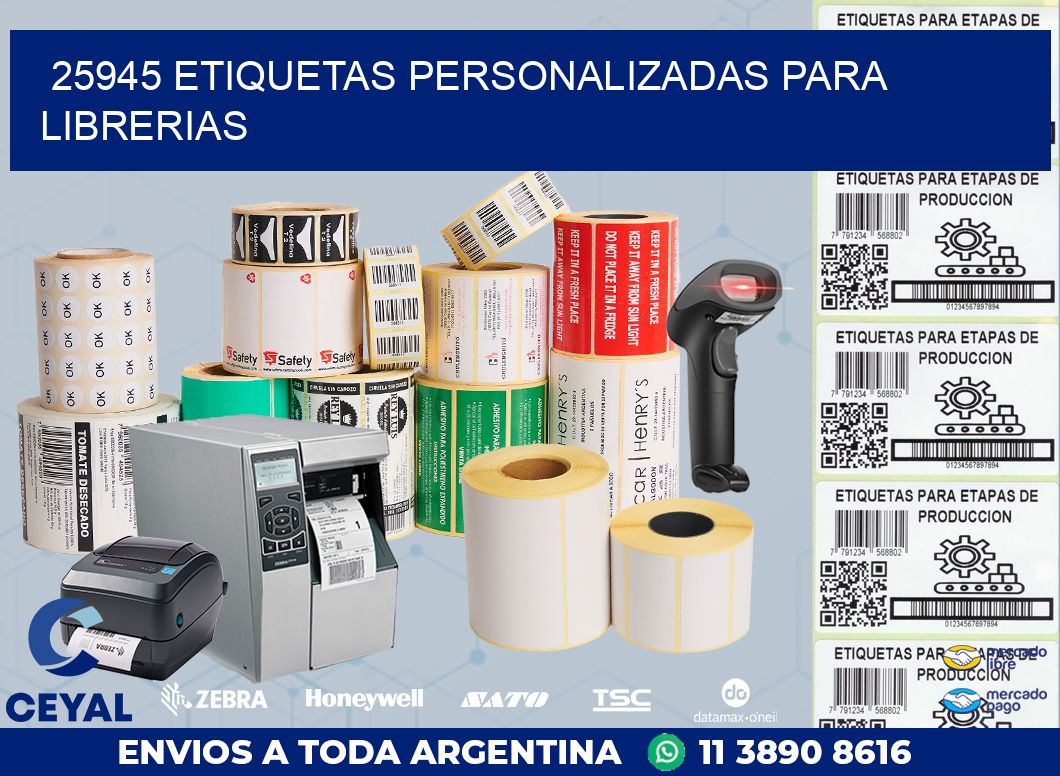 25945 ETIQUETAS PERSONALIZADAS PARA LIBRERIAS
