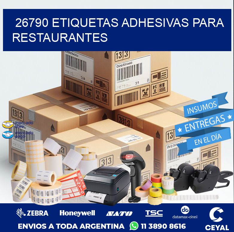 26790 ETIQUETAS ADHESIVAS PARA RESTAURANTES