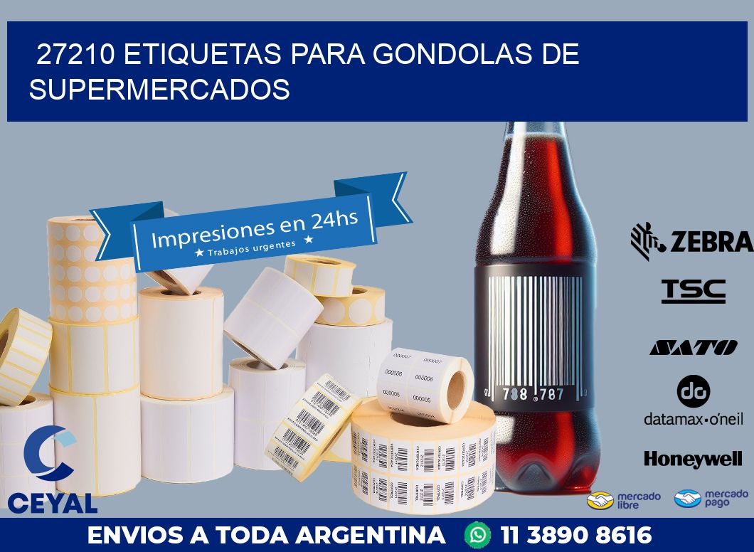 27210 ETIQUETAS PARA GONDOLAS DE SUPERMERCADOS