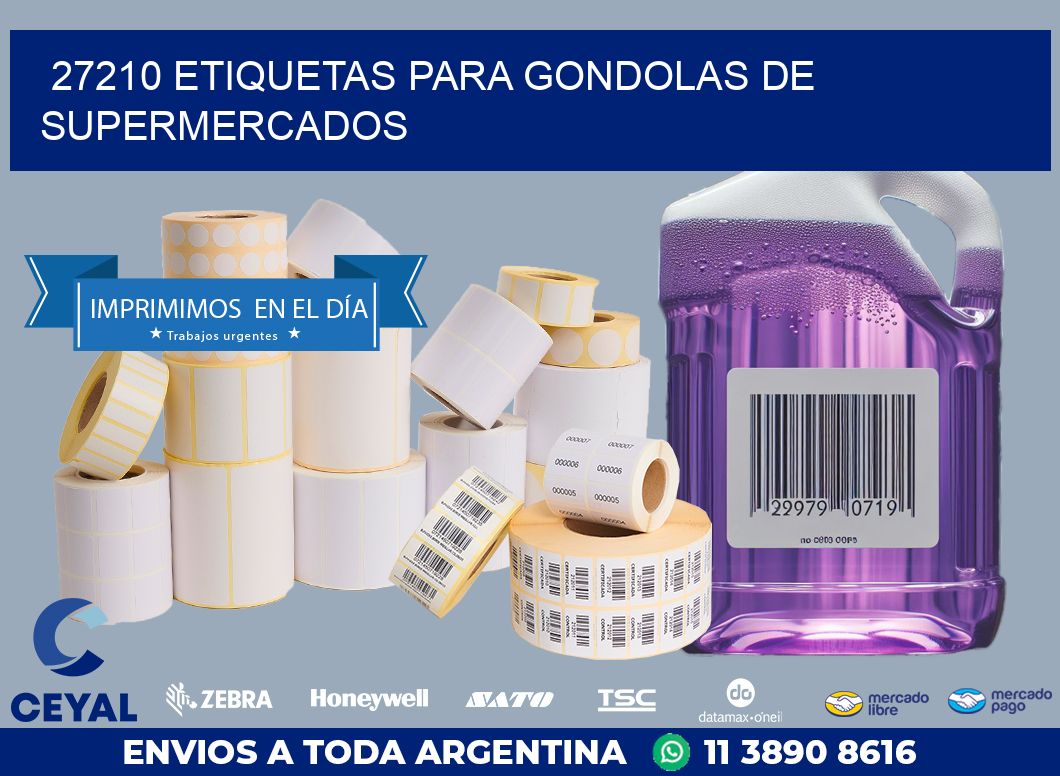 27210 ETIQUETAS PARA GONDOLAS DE SUPERMERCADOS