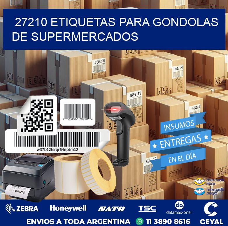 27210 ETIQUETAS PARA GONDOLAS DE SUPERMERCADOS