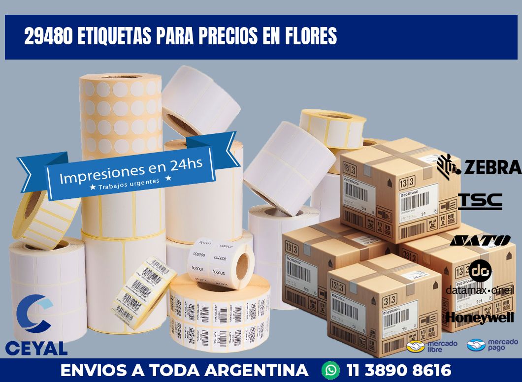 29480 ETIQUETAS PARA PRECIOS EN FLORES