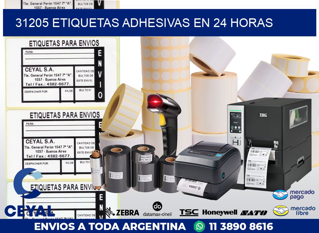 31205 ETIQUETAS ADHESIVAS EN 24 HORAS