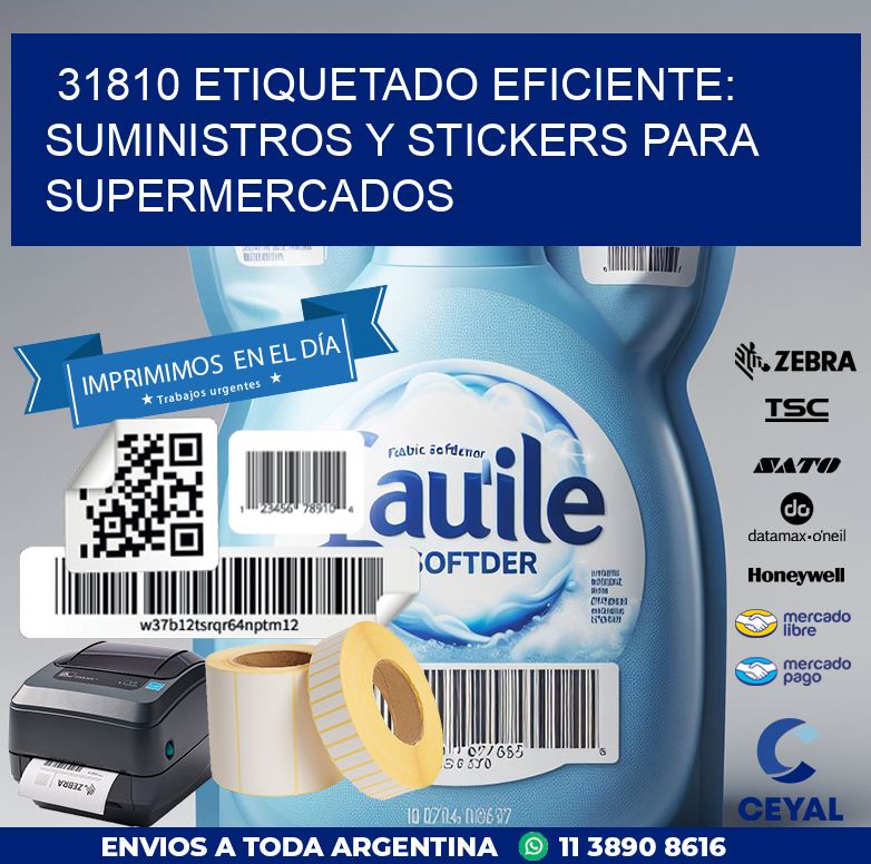 31810 ETIQUETADO EFICIENTE: SUMINISTROS Y STICKERS PARA SUPERMERCADOS