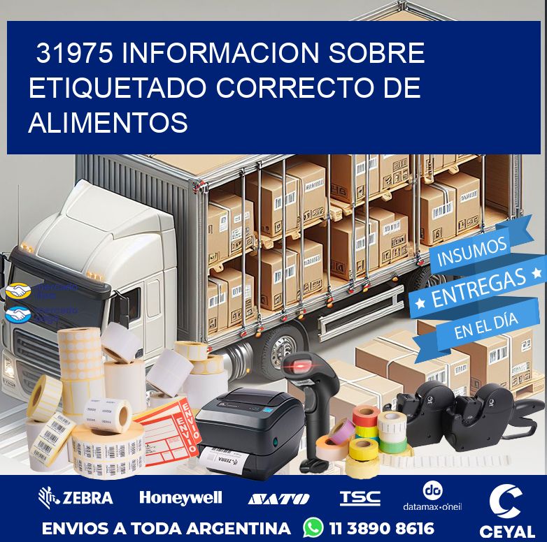 31975 INFORMACION SOBRE ETIQUETADO CORRECTO DE ALIMENTOS