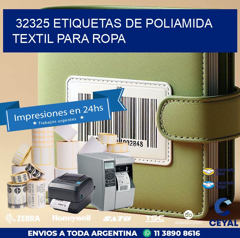 32325 ETIQUETAS DE POLIAMIDA TEXTIL PARA ROPA