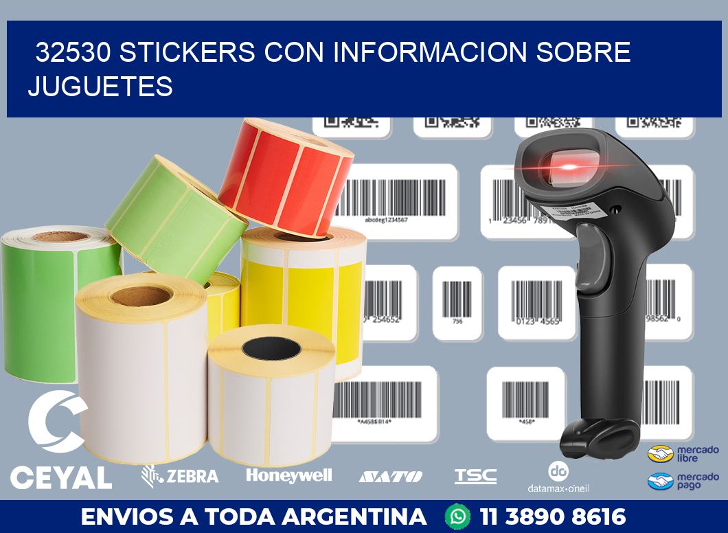 32530 STICKERS CON INFORMACION SOBRE JUGUETES