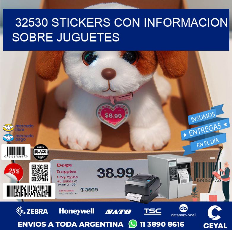 32530 STICKERS CON INFORMACION SOBRE JUGUETES