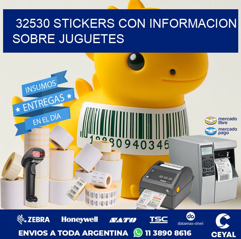 32530 STICKERS CON INFORMACION SOBRE JUGUETES