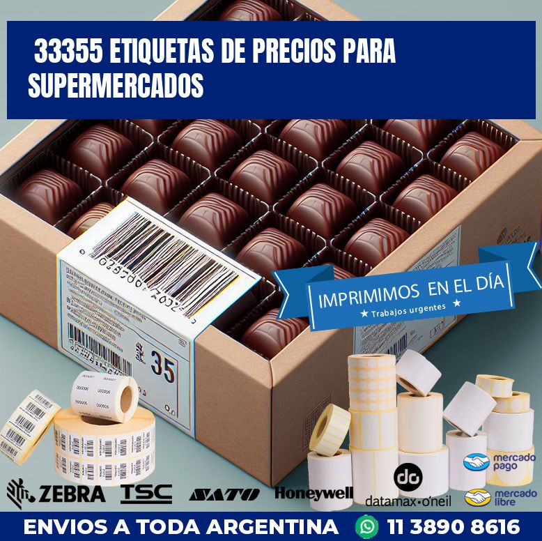 33355 ETIQUETAS DE PRECIOS PARA SUPERMERCADOS