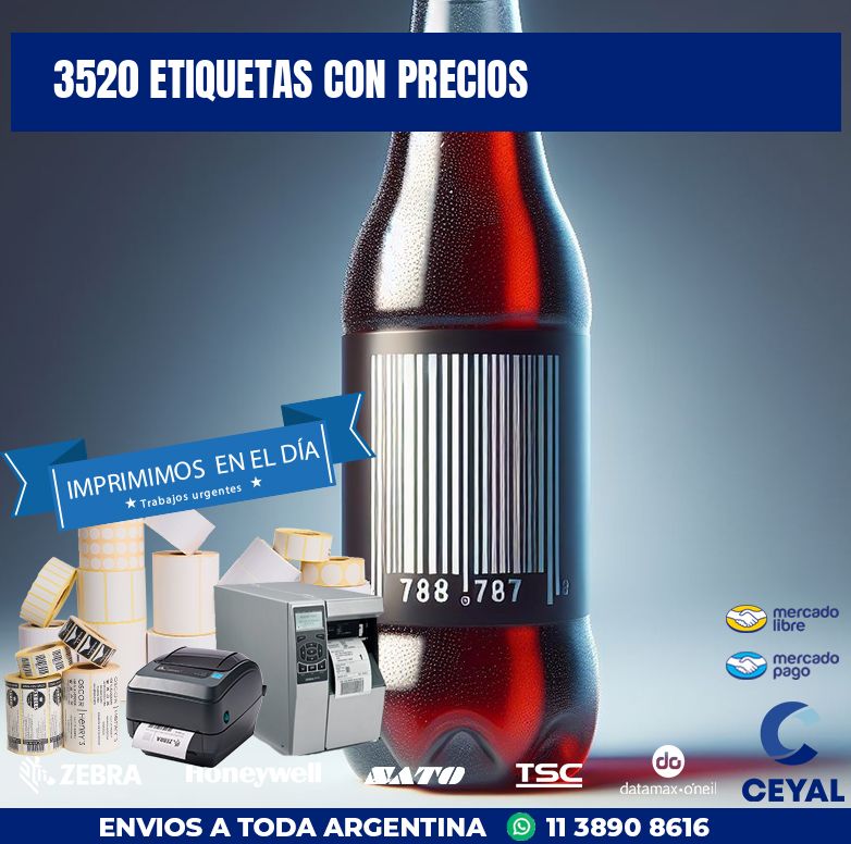 3520 ETIQUETAS CON PRECIOS