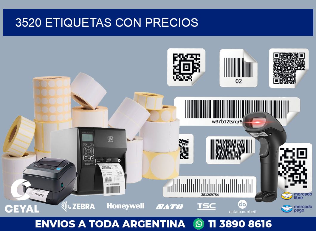 3520 ETIQUETAS CON PRECIOS