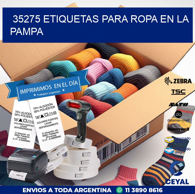 35275 ETIQUETAS PARA ROPA EN LA PAMPA