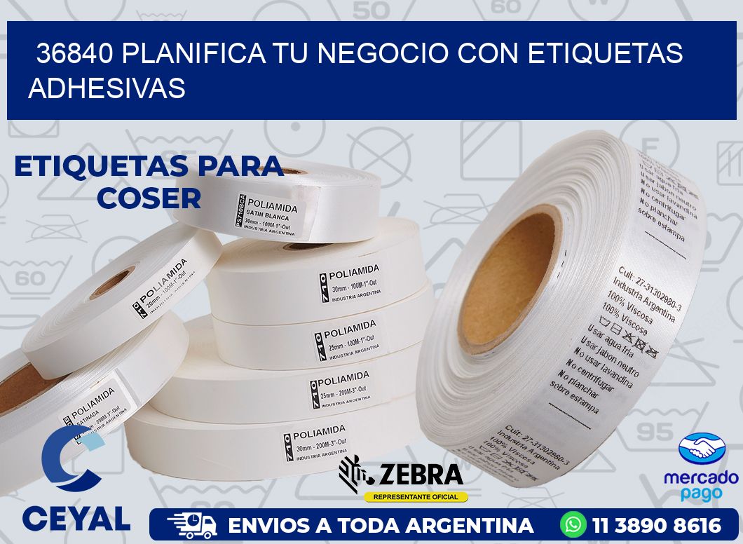 36840 PLANIFICA TU NEGOCIO CON ETIQUETAS ADHESIVAS
