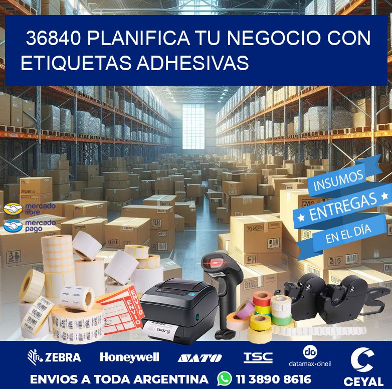 36840 PLANIFICA TU NEGOCIO CON ETIQUETAS ADHESIVAS