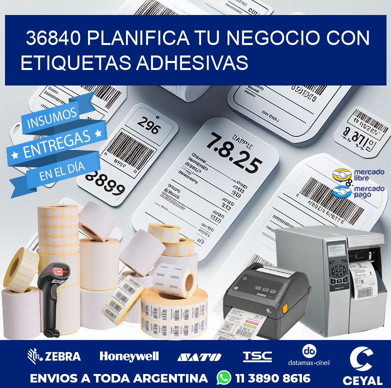 36840 PLANIFICA TU NEGOCIO CON ETIQUETAS ADHESIVAS