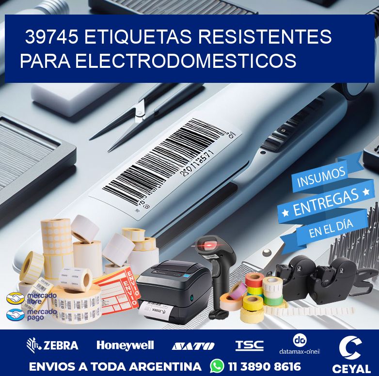 39745 ETIQUETAS RESISTENTES PARA ELECTRODOMESTICOS