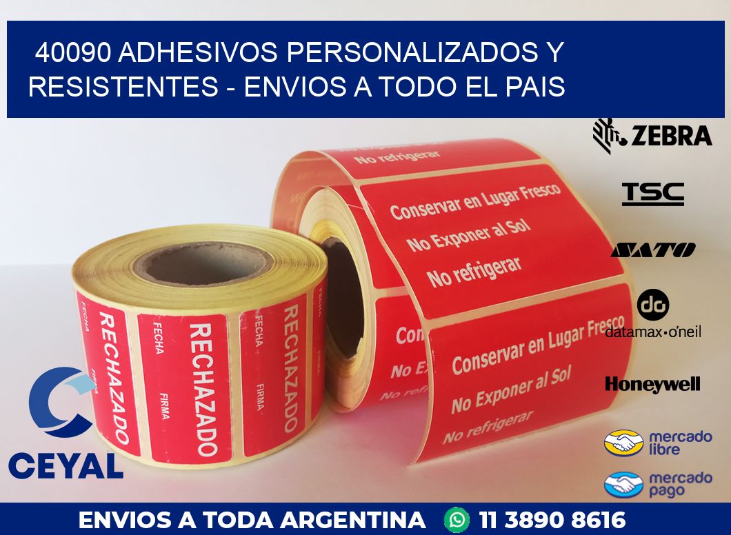 40090 ADHESIVOS PERSONALIZADOS Y RESISTENTES - ENVIOS A TODO EL PAIS