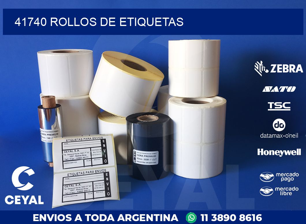 41740 ROLLOS DE ETIQUETAS