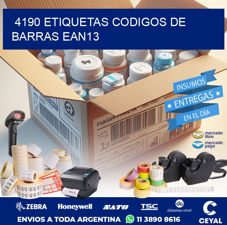 4190 ETIQUETAS CODIGOS DE BARRAS EAN13