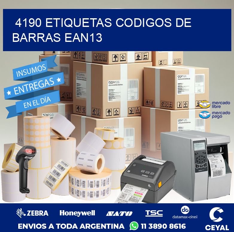 4190 ETIQUETAS CODIGOS DE BARRAS EAN13