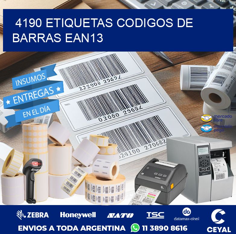 4190 ETIQUETAS CODIGOS DE BARRAS EAN13