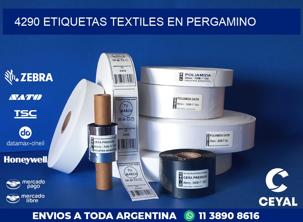 4290 ETIQUETAS TEXTILES EN PERGAMINO