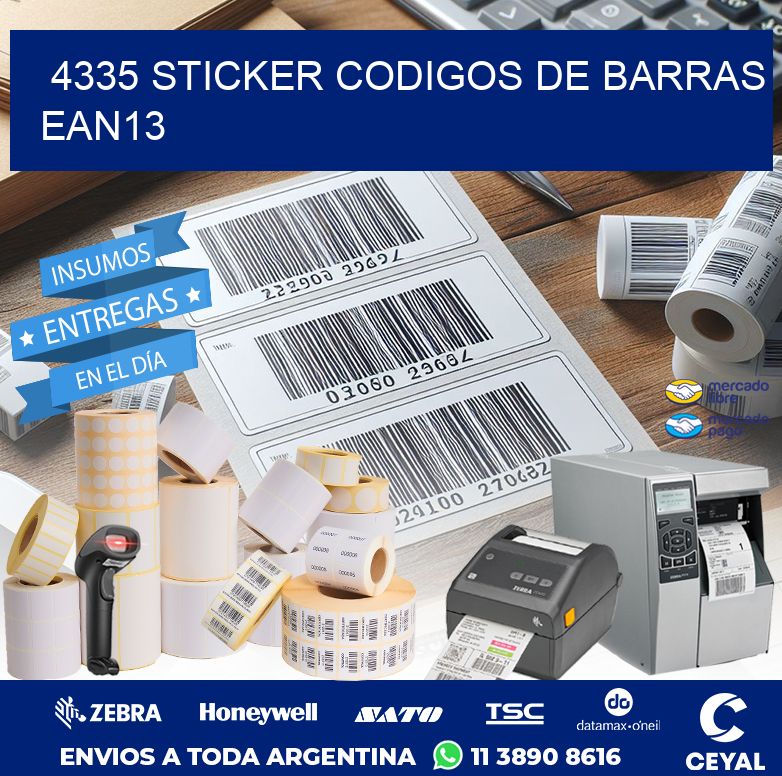 4335 STICKER CODIGOS DE BARRAS EAN13