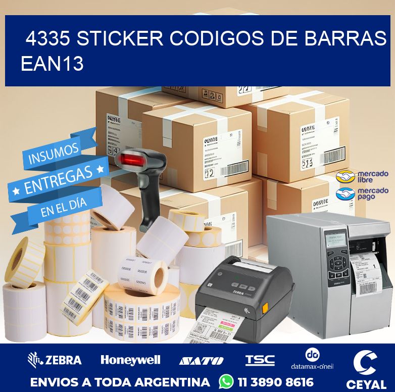 4335 STICKER CODIGOS DE BARRAS EAN13