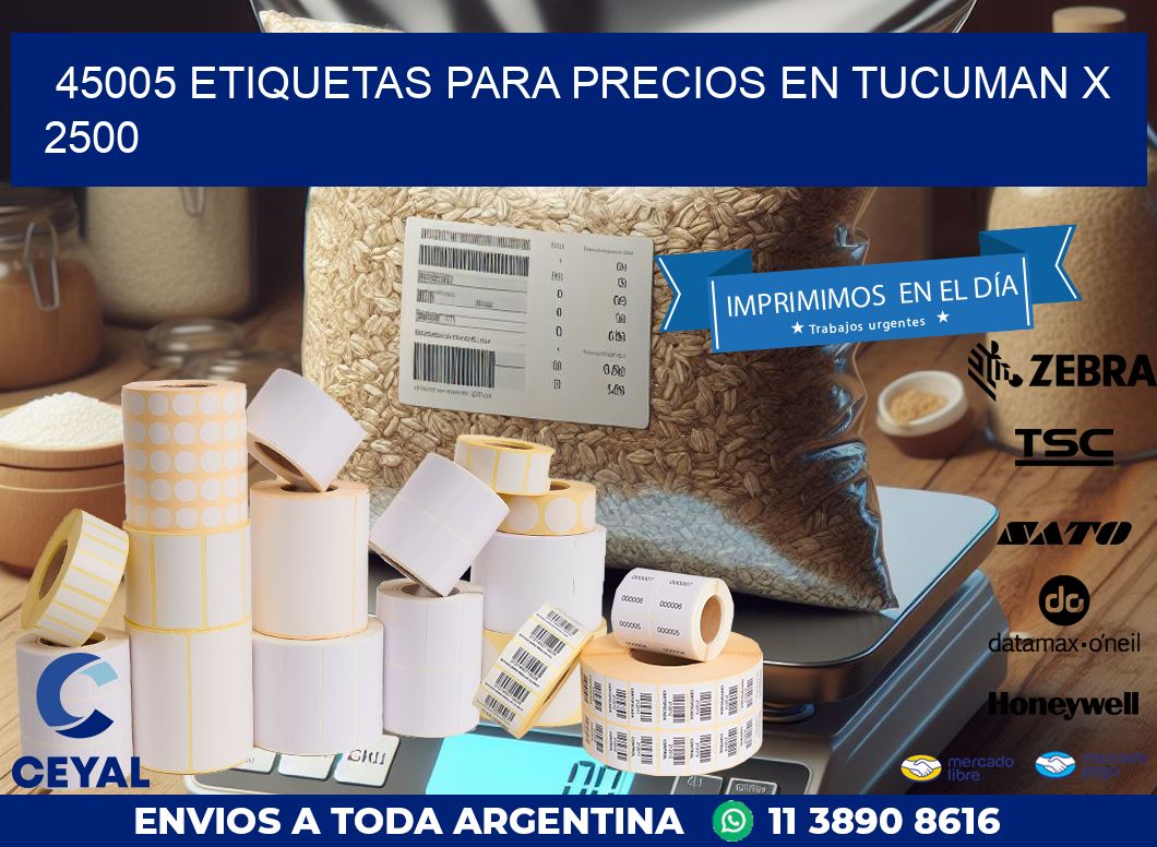 45005 ETIQUETAS PARA PRECIOS EN TUCUMAN X 2500