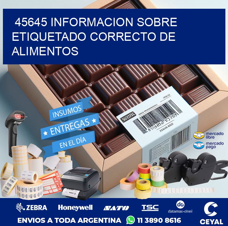 45645 INFORMACION SOBRE ETIQUETADO CORRECTO DE ALIMENTOS